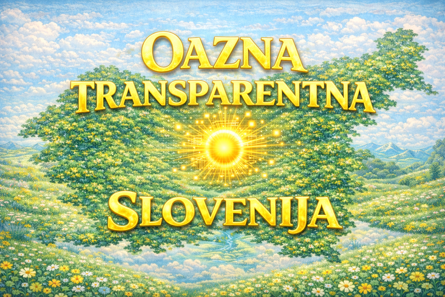 oazna slovenija, napis oazna transparentna slovenija, zof